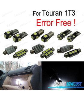 KIT 13 LAMPADE LED INTERNE PER VOLKSWAGEN VW TOURAN 1T3 11-15