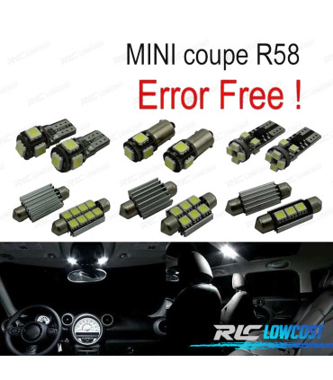 KIT 12 LAMPADE LED INTERNE PER MINI COOPER COUPE R58 12-15