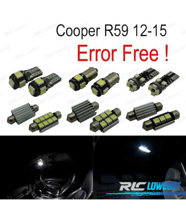 KIT 12 LAMPADE LED INTERNE PER MINI COOPER ROADSTER R59 12-15