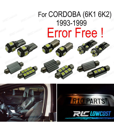 KIT 11 LAMPADE LED PER SEAT CORDOBA 6K1 6K2 93-99