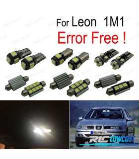 KIT 15 LAMPADE LED INTERNE PER SEAT LEON 1 M 1 99-06