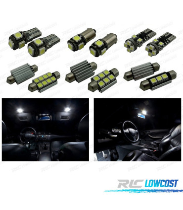 KIT 15 LAMPADE LED INTERNE PER BMW E46 COUPE SEDAN 318I 325I 328I 330I M3 99-05