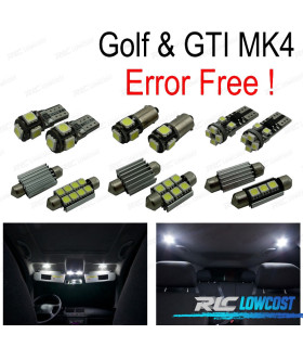KIT 15 LAMPADE LED INTERNE PER VOLKSWAGEN VW GTI GOLF 4 MK4 MKIV 99-05