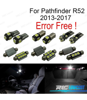 KIT 10 LAMPADE LED INTERNE PER NISSAN PATHFINDER R52 13-17
