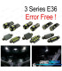 KIT 16 LAMPADE LED INTERNE PER BMW SERIE 3 E36 SEDAN COUPE M3 316I 318I 320I 323I 323IS 325I 328I 90-99