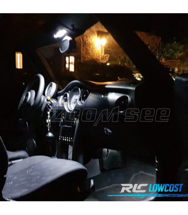 KIT 12 LAMPADE LED INTERNE PER MINI COOPER CABRIO CONVERTIBILE R52 04-07