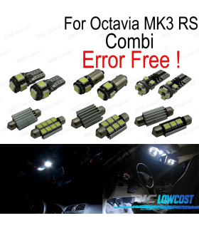 KIT 13 LAMPADE LED INTERNE PER SKODA OCTAVIA 3 MK III RS COMBI 5E5 13-