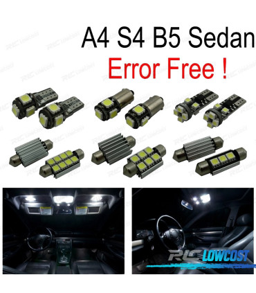 KIT 15 LAMPADE LED INTERNE PER AUDI A4 S4 B5 SEDAN 96-01