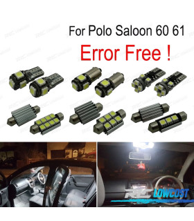 KIT 14 LAMPADE LED INTERNE PER VOLKSWAGEN VW POLO MK5 SEDAN 60 61 11-17