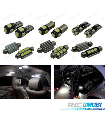 KIT 14 LAMPADE LED INTERNE PER MERCEDES CLK CLASSE W209 CLK320 CLK430 CLK350 CLK500 CLK550 03-09