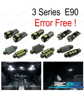 KIT 15 LAMPADE LED INTERNE PER BMW E90 SEDAN 320D 320D XDRIVE 320XD 325D 325I 325XI 05-11