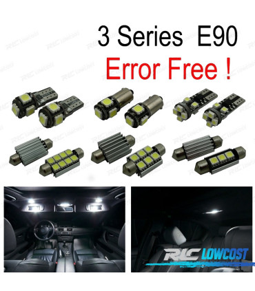 KIT 15 LAMPADE LED INTERNE PER BMW E90 SEDAN 320D 320D XDRIVE 320XD 325D 325I 325XI 05-11