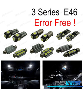 KIT 16 LAMPADE LED INTERNE PER BMW E46 SEDAN COUPE 328I 330I 330XI 325CI 323CI 328CI 330CI M3 99-05
