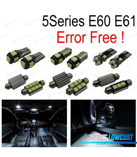 KIT 18 LAMPADE LED INTERNE PER BMW E60 E61 M5 520I 523I 530I XDRIVE 520D 525D 535D 530D SEDAN TOURING 03-10