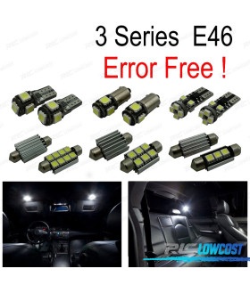 KIT 17 LAMPADE LED INTERNE PER BMW SERIE 3 E46 SEDAN COUPE M3 318I 318TI 323I 323IS 325I 325XI 99-05