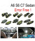 KIT 14 LAMPADE LED INTERNE PER AUDI A6 S6 RS6 C7 SEDAN 12-17