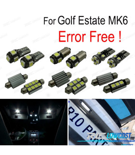 KIT 14 LAMPADE LED INTERNE PER VOLKSWAGEN VW GOLF FINCA 6 GOLF VI MK6 10-13