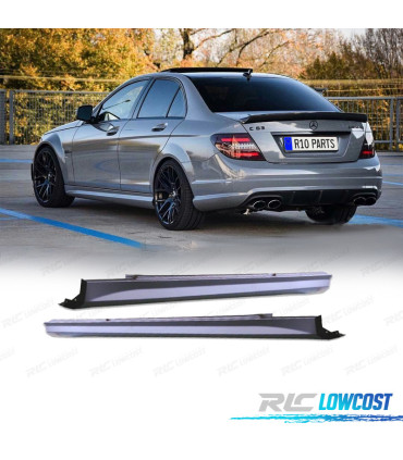 PROFILI LATERALI PER MERCEDES CLASSE C W204 LOOK AMG C63