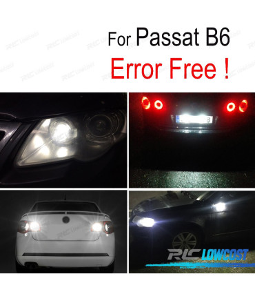 KIT 8 LAMPADE LED INTERNE PER VOLKSWAGEN VW PASSAT B6 06-11