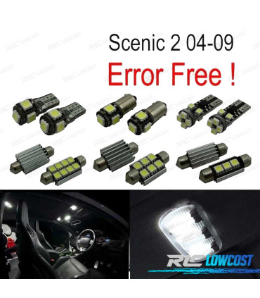 KIT 16 LAMPADE LED INTERNE PER RENAULT SCENIC II 2 MK2 04-09