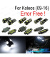 KIT 12 LAMPADE LED INTERNE PER RENAULT KOLEOS 09-16