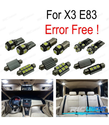 KIT 16 LAMPADE LED INTERNE PER BMW X3 E83 04-10