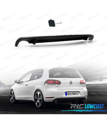 DIFFUSORE VOLKSWAGEN VW GOLF 6 LOOK GTI 08-12 + COPRI GANCIO DI TRAINO