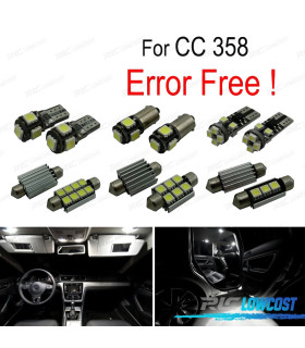 KIT 12 LAMPADE LED INTERNE PER VOLKSWAGEN VW CC 358 12-17