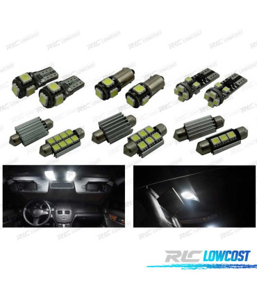 KIT 19 LAMPADE LED INTERNE PER MERCEDES CLASSE C W204 SEDAN C230 C250 C280 C300 C350 C63 AMG 08-14