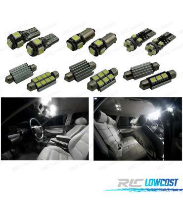 KIT 18 LAMPADE LED INTERNE PER AUDI A4 S4 B5 AVANT WAGON 96-01