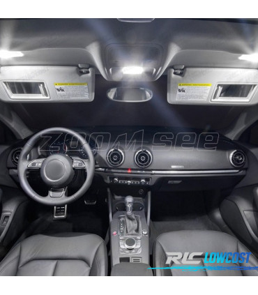 KIT 15 LAMPADE LED INTERNE PER AUDI A3 S3 8V SEDAN QUATTRO SPORTBACK LIMOUSINE 14-