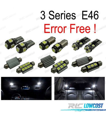 KIT 18 LAMPADE LED INTERNE PER BMW E46 M3 318I 318TI 323I 323IS 325I 325XI 328I 330I 330XI 325CI 323CI 328CI 330