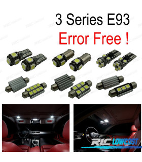 KIT 18 LAMPADE LED INTERNE PER BMW SERIE 3 E93 CABRIO 2006-2013 318I 320D 320I 325D 325I 330D 330I 335I M 06-13