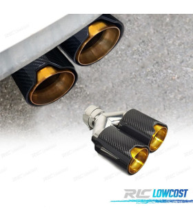 TERMINALE SCARICO DESTRO BMW LOOK M PERFORMANCE IN CARBONIO DORATO