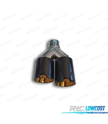 TERMINALE SCARICO DESTRO BMW LOOK M PERFORMANCE IN CARBONIO DORATO