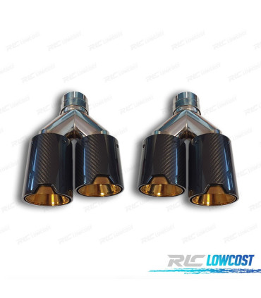 TERMINALI DI SCARICO BMW LOOK M PERFORMANCE IN CARBONIO DORATO