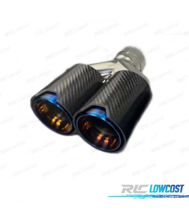 TERMINALE SCARICO SINISTRO BMW LOOK M PERFORMANCE BLU CARBONIO