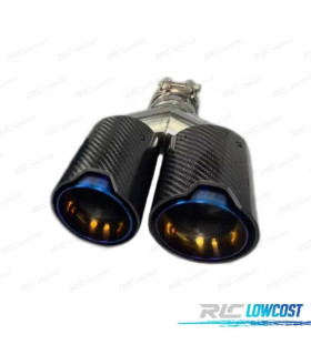 TERMINALE SCARICO DESTRO BMW LOOK M PERFORMANCE BLU CARBONIO