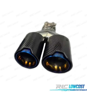 TERMINALE SCARICO DESTRO BMW LOOK M PERFORMANCE BLU CARBONIO