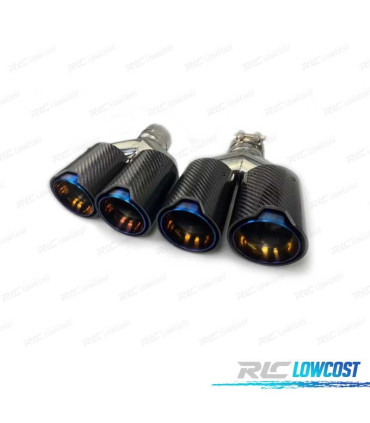 TERMINALI DI SCARICO BMW LOOK M PERFORMANCE BLU CARBONIO