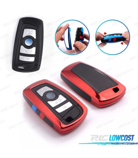CUSTODIA GUSCIO CHIAVE BMW QUADRATA IN ROSSO
