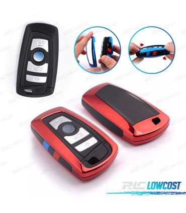 CUSTODIA GUSCIO CHIAVE BMW QUADRATA IN ROSSO