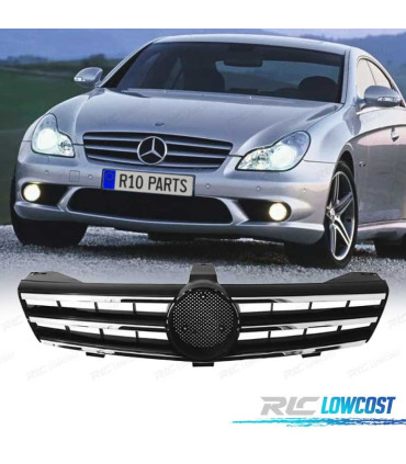 GRIGLIA PER MERCEDES CLASSE CLS W219 04-10 COLORE CROMATO NERO, LOOK SPORTIVO
