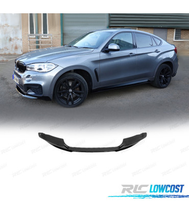 SPOILER ANTERIORE PER BMW X6 F16 M 15- LOOK M NERO LUCIDO