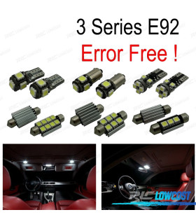 KIT 19 LAMPADE LED INTERNE PER BMW SERIE 3 E92 COUPE 325XI 335XI M GTS 330I XDRIVE 330D 06-13