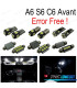 KIT 18 LAMPADE LED INTERNE PER AUDI A6 S6 RS6 C6 AVANT 05-11