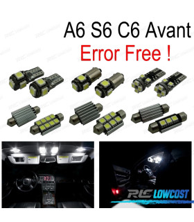 KIT 18 LAMPADE LED INTERNE PER AUDI A6 S6 RS6 C6 AVANT 05-11
