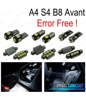 KIT 18 LAMPADE LED INTERNE PER AUDI A4 S4 B8 AVANT 09-15