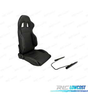 KIT SEDILE BAQUET UNIVERSALE LOOK SPARCO PELLE NERA