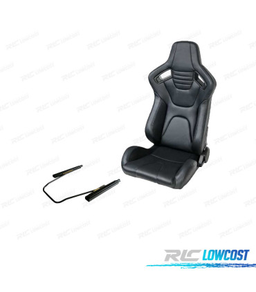 KIT SEDILE BAQUET UNIVERSALE IN PELLE NERA STILE SPORTSTER